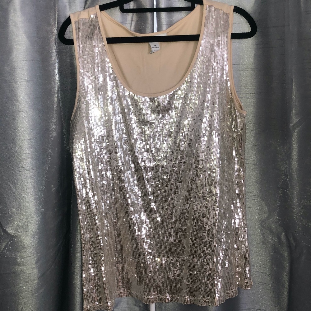 1X Cream Cotton Tank Top